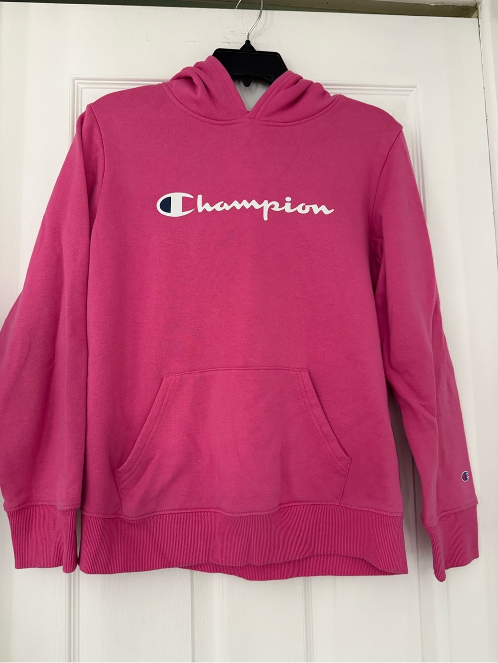 Champion Pink Logo Crewneck Hoodie